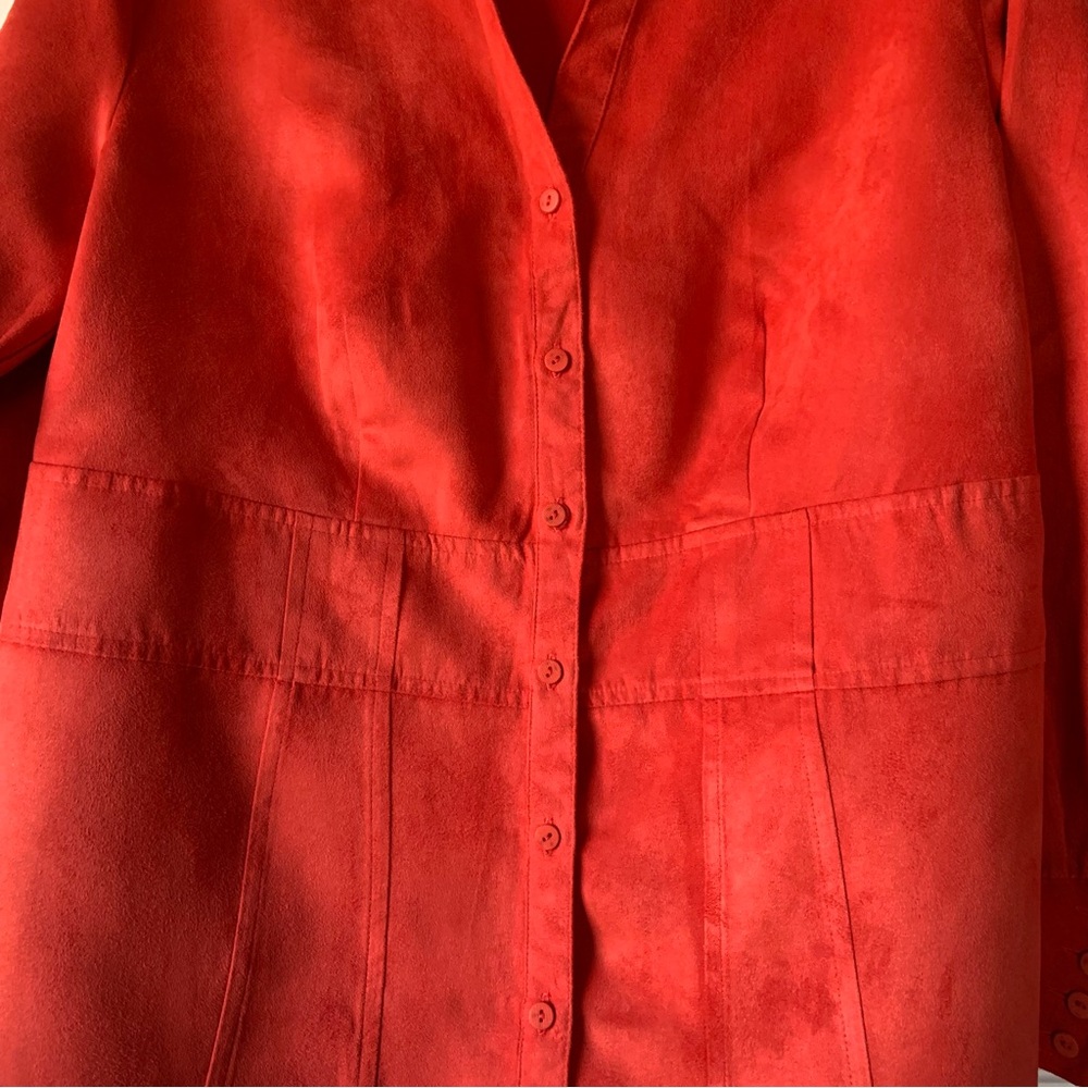 Cato Woman NWT size 14/16W, burnt orange top. Moleskin like material (poly) - Picture 5 of 11